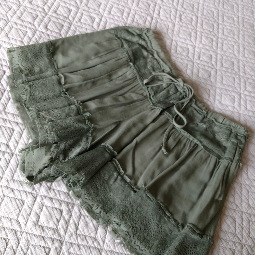 Army green shorts